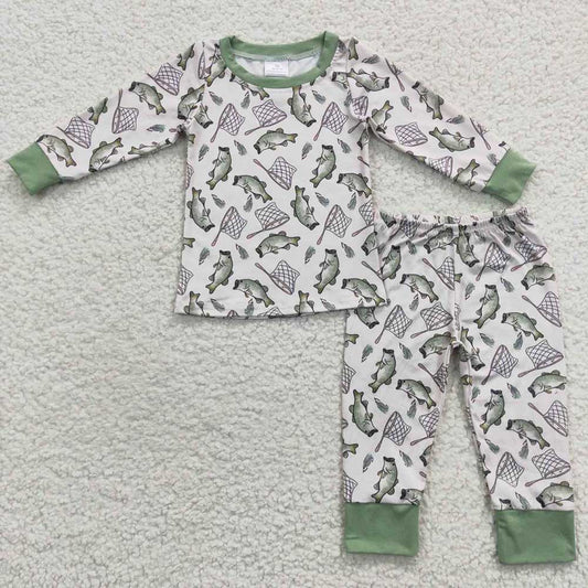 Baby Kids Fishing Boys Pajamas Clothing Sets