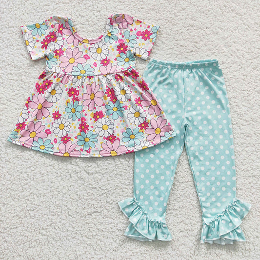 Baby Girls Flowers Tunic Legging Clothes Sets