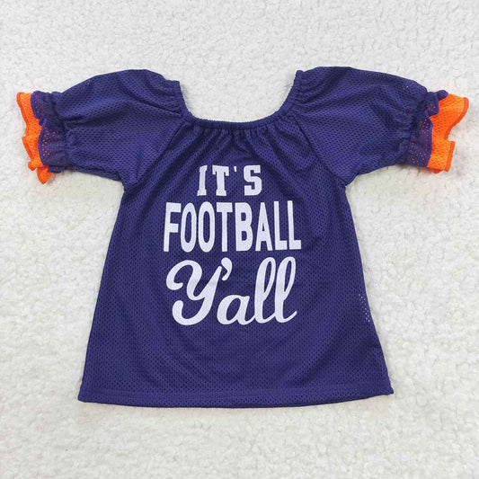 Baby Girls Team Sports Purple Football Shirts Tops