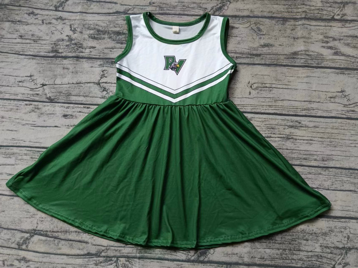 Baby Girls Team Green Eagle Knee Length Dresses Preorder(moq 5)