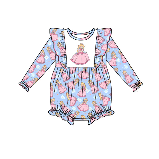 Baby Girls Princess Ruffle Long Sleeve Rompers preorder(moq 5)