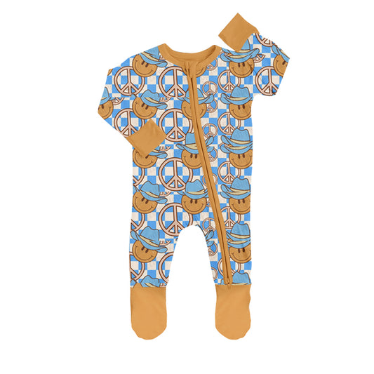 Baby Kids Smile Peace Long Sleeve Rompers preorder(moq 5)