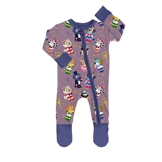 Baby Kids Cartoon Dogs Long Sleeve Rompers preorder(moq 5)