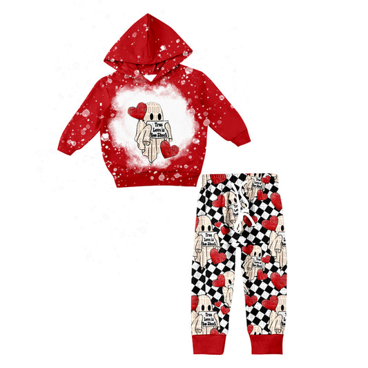 Baby Girls Hoodie Ghost Hearts Pants Clothes Sets preorder(moq 5)