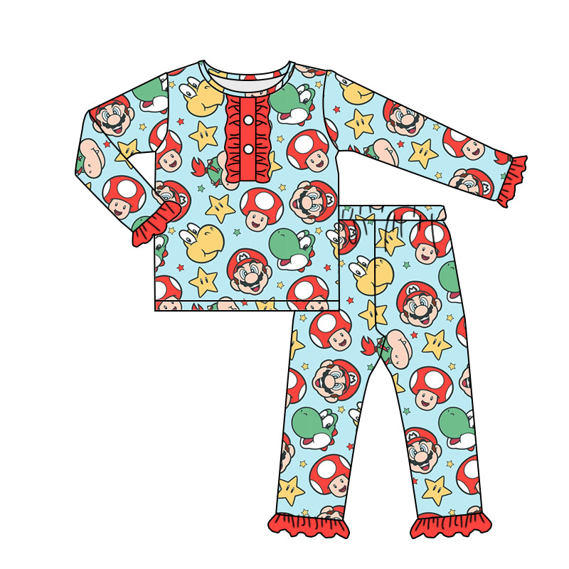 Baby Girls Game Red Pajamas Clothes Sets preorder(moq 5)