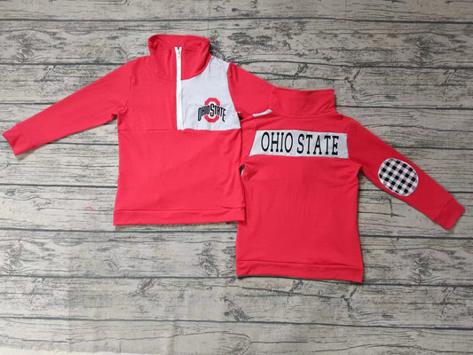 Baby Boys Team Red Ohio Pullover Shirt Zip Tee Shirts preorder(moq 5)