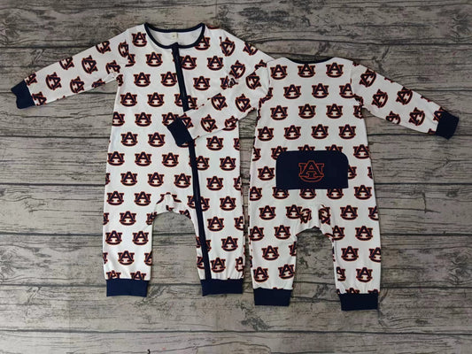 Baby Infant Kids Team AU Long Sleeve Zip Rompers preorder(moq 5)