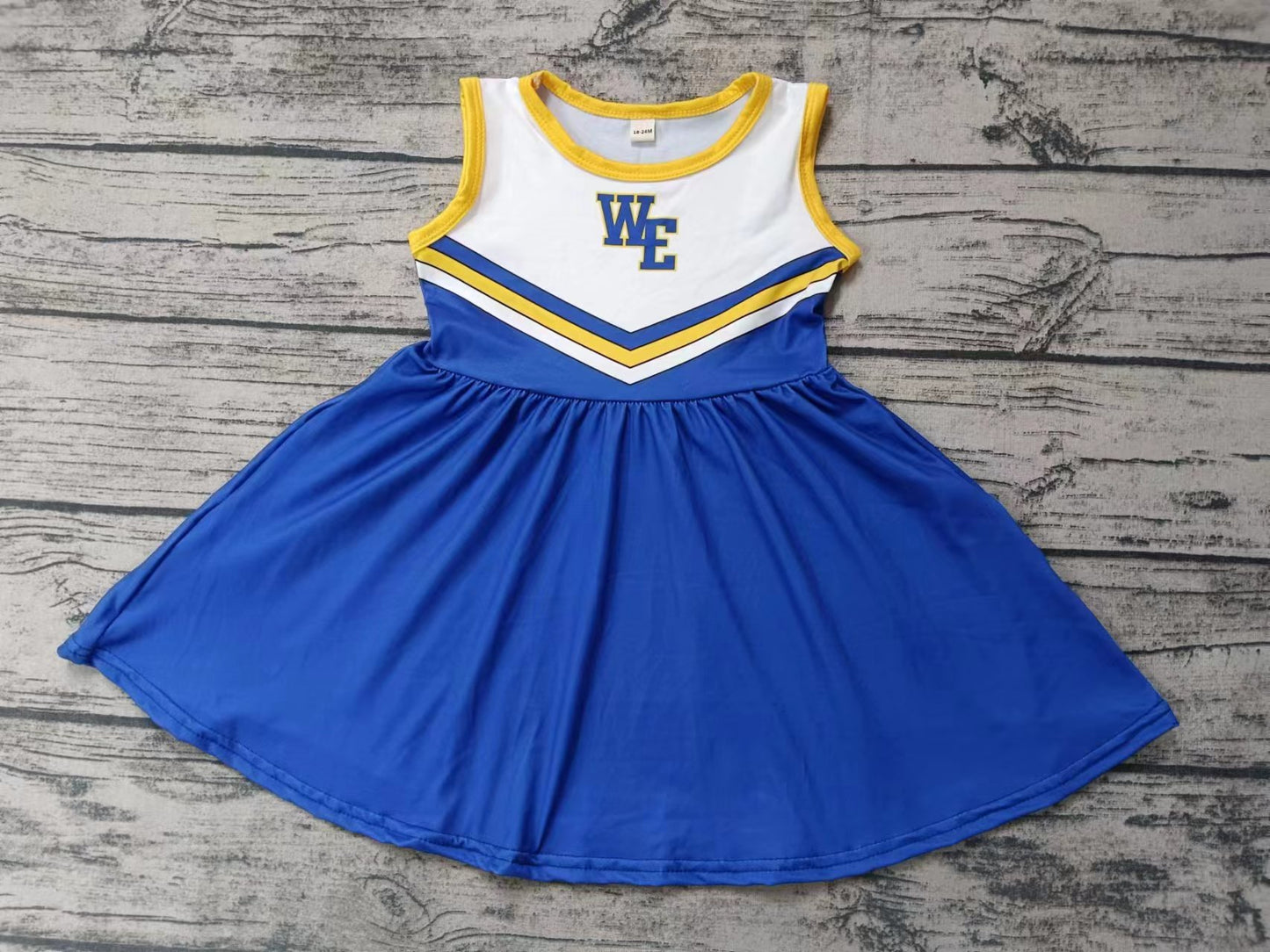 Baby Girls WE Team Cheer Sleeveless Knee Length Dresses Preorder(moq 5)