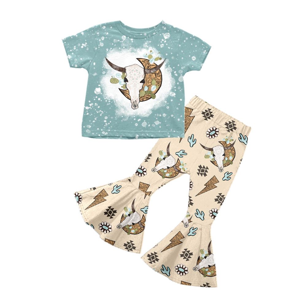 Baby Girls Cactus Cow Shirts Pants Clothes Sets preorder(moq 5)