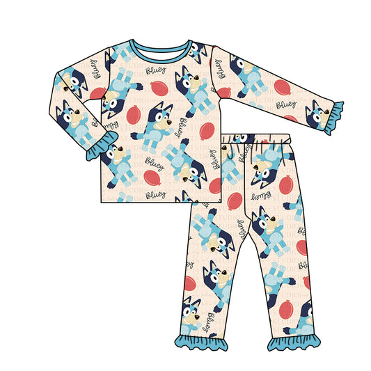 Baby Girls Cartoon Dogs Shirts Pants Pajamas Clothes Sets preorder(moq 5)