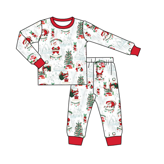 Baby Boys Christmas Santa Shirts Pants Pajamas Clothes Sets preorder(moq 5)