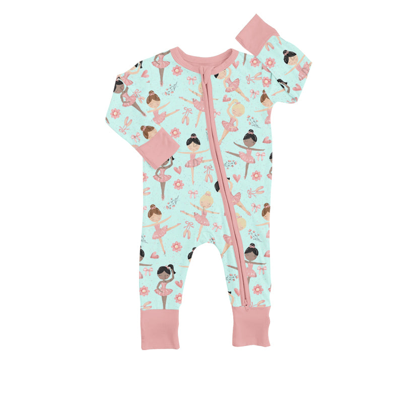 Baby Girls Dance Girl Zip Rompers preorder(moq 5)