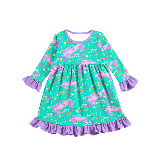 Baby Girls Pink Doll Flowers A-Line Dresses preorder(moq 5)