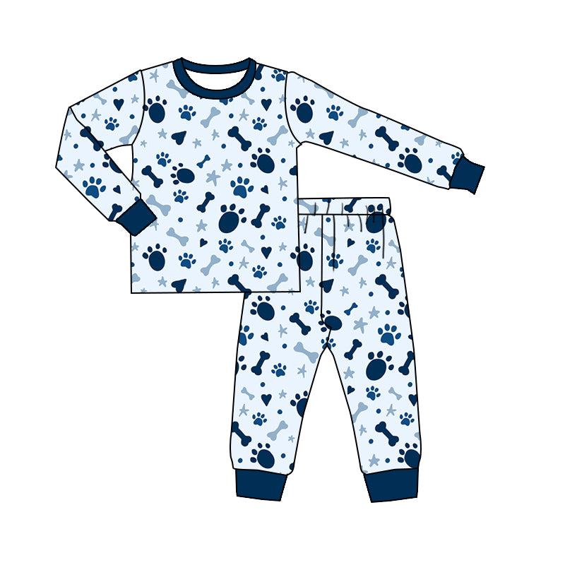 Baby Kids Long Sleeve footprint Pants Pajamas Clothes Sets preorder(moq 5)