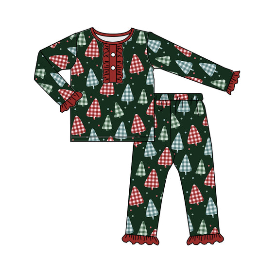 Baby Girls Christmas Tree Pajamas Clothes Sets preorder(moq 5)