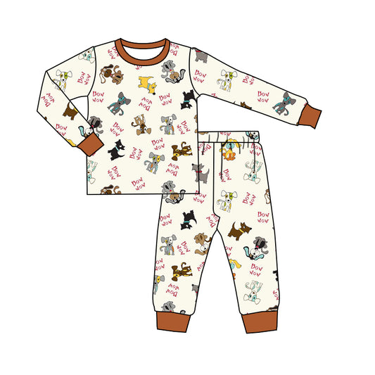 Baby Kids Long Sleeve Dogs Pajamas Clothes Sets preorder(moq 5)