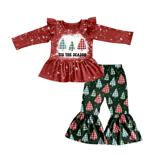 Baby Girls Christmas Tree Season Bell Pants Clothes Sets preorder(moq 5)