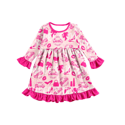 Baby Girls Pink Doll A-Line Dresses preorder(moq 5)