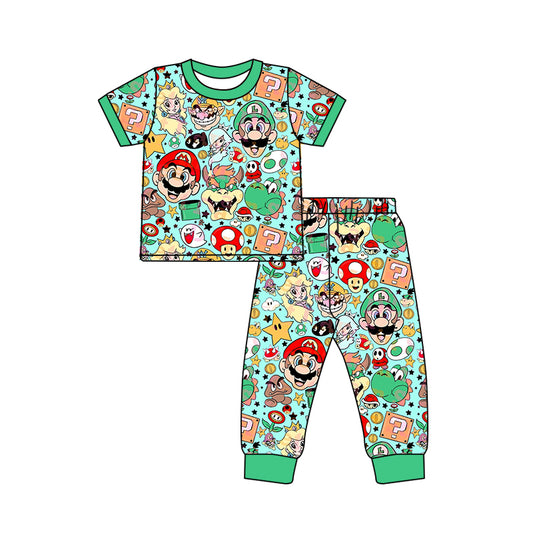 Baby Boys Green Game Pajamas Clothing Sets preorder(moq 5)