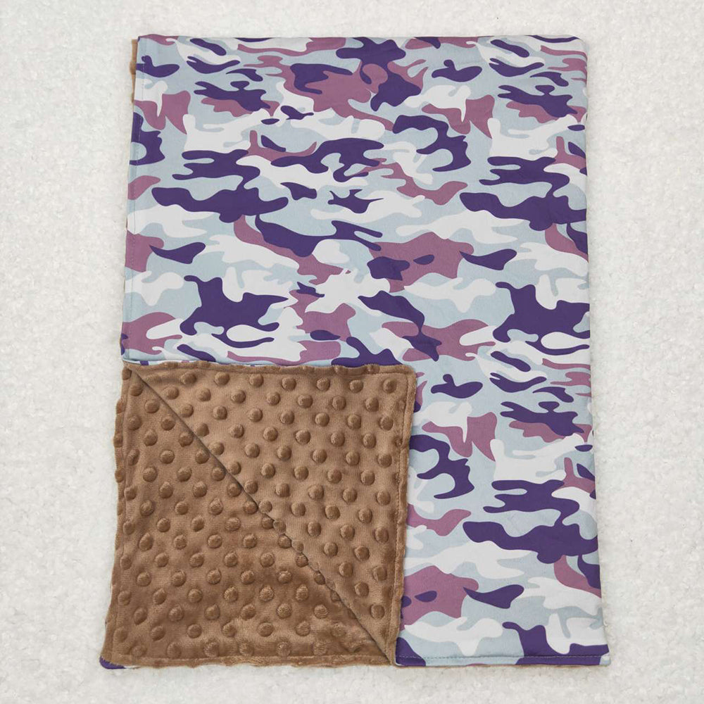 Baby Kids Camo Brown Minky Blankets