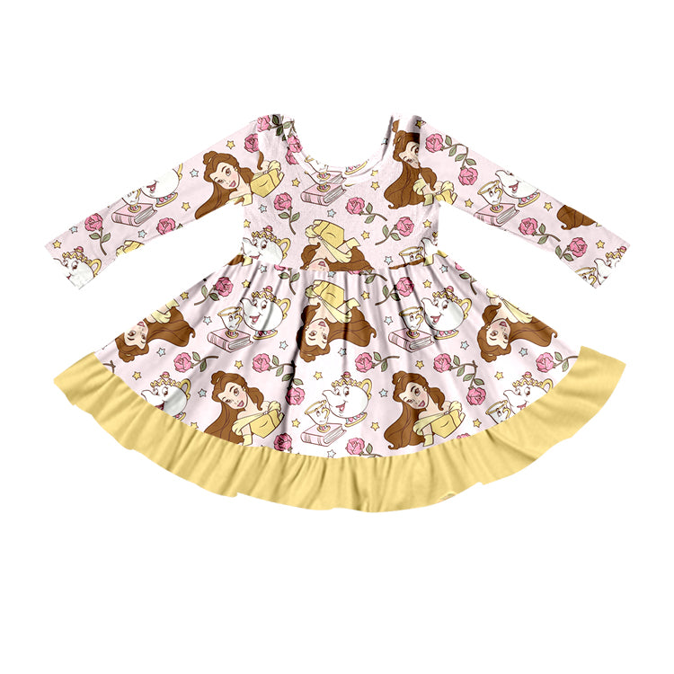 Baby Girls Princess Rose Knee Length Dresses preorder(moq 5)