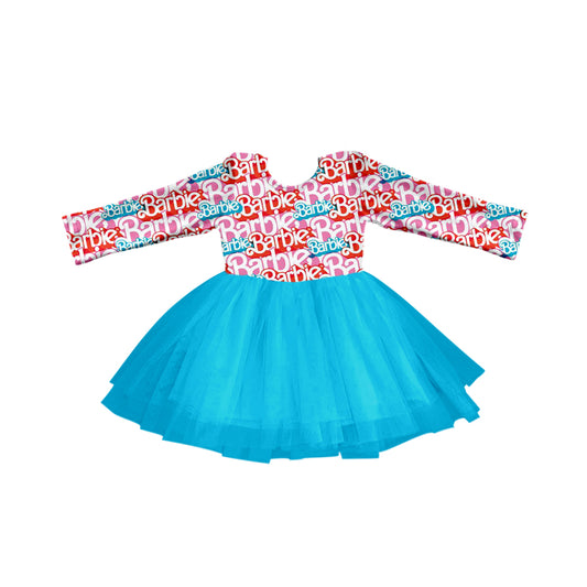 Baby Girls Long Sleeve Doll Words Tutu Dresses preorder(moq 5)