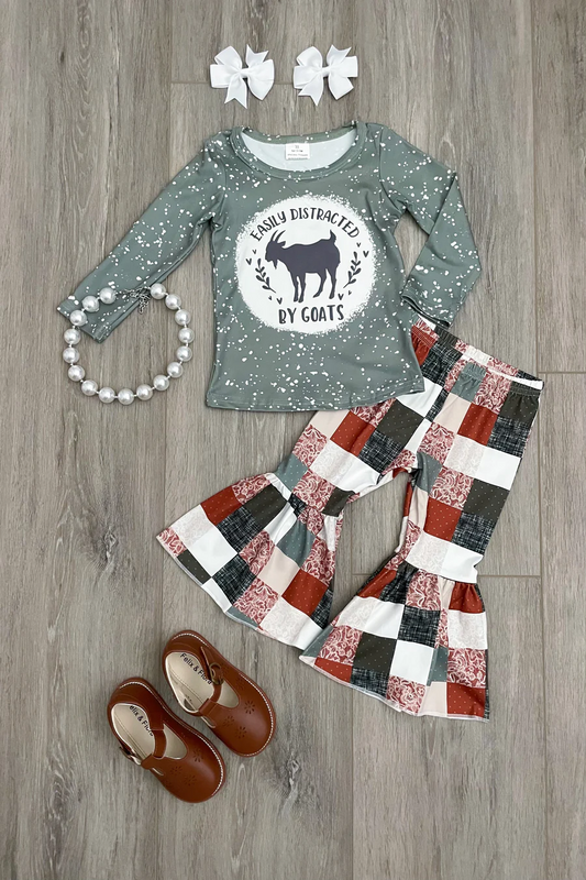 Goats patchwork pants set