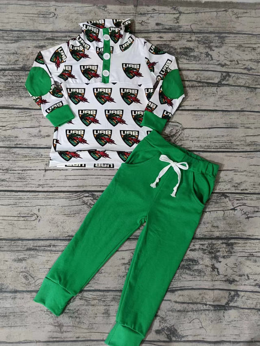 Baby Boys UBA Green Team Pullover Tee Pants Clothing Sets Preorder(moq 5)
