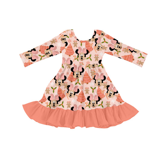 Baby Girls Magical Pink Long Sleeve Twirl Dresses preorder(moq 5)