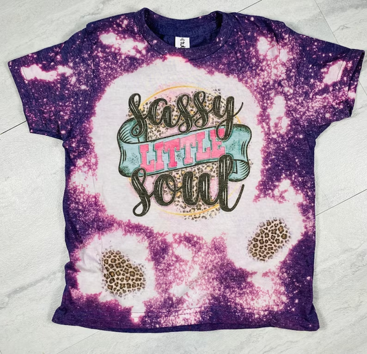 Baby Girls Purple Sassy Little Soul Shirt Tee Shirts preorder(moq 5)