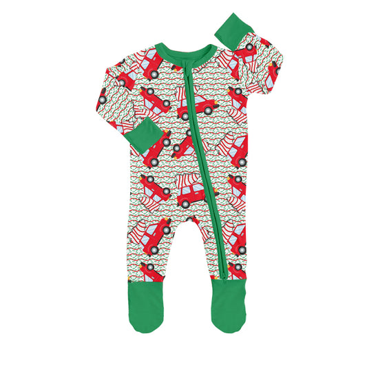 Infant Baby Boys Christmas Cake Truck Rompers preorder(moq 5)