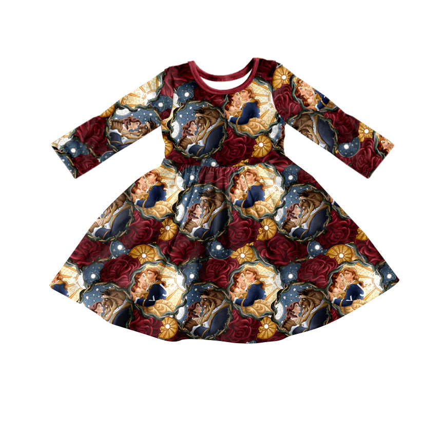 Baby Girls Princess Rose Twirl Dresses preorder(moq 5)