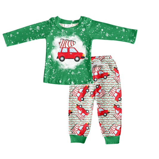 Baby Boys Christmas Cake Tractor Pants Clothes Sets preorder(moq 5)