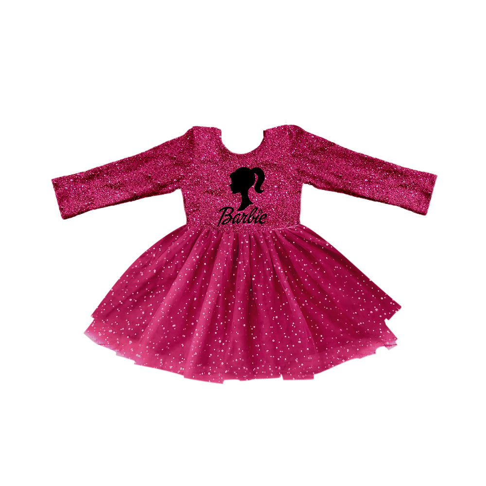 Baby Girls Long Sleeve Doll Sparkle Tutu Dresses preorder(moq 5)