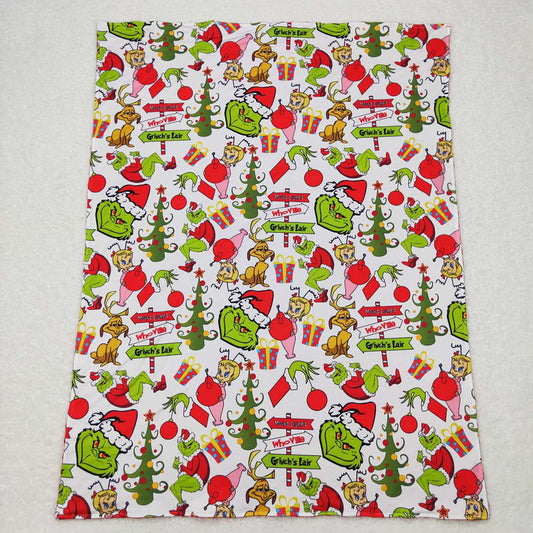 USA Shop Baby Kids Girls Boys Christmas Green Frog Minky Blankets