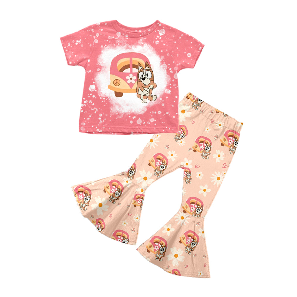 Baby Girls Dog Bus Pants Clothes Sets preorder(moq 5)