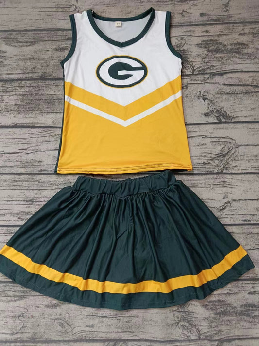 Baby Girls G Team Cheer Tee Shirt Skirts Clothes Preorder(moq 5)