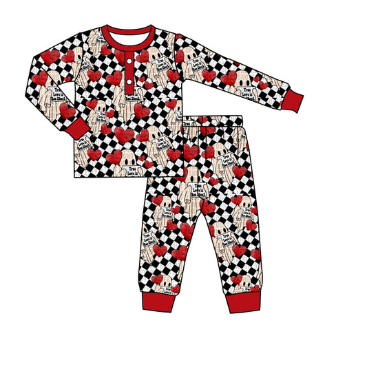 Baby Boys Ghost Hearts Pajamas Clothes Sets preorder(moq 5)