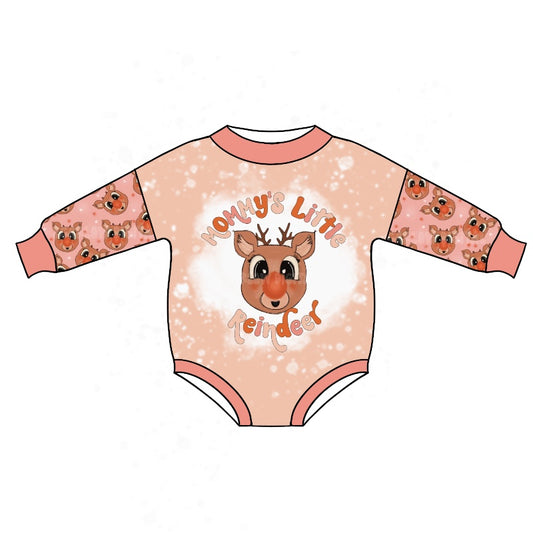 Baby Girls Mommy's Little Reindeer Rompers preorder(moq 5)