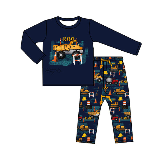 Baby Boys Construction Tee Shirt Fall Pants Clothes Sets preorder(moq 5)