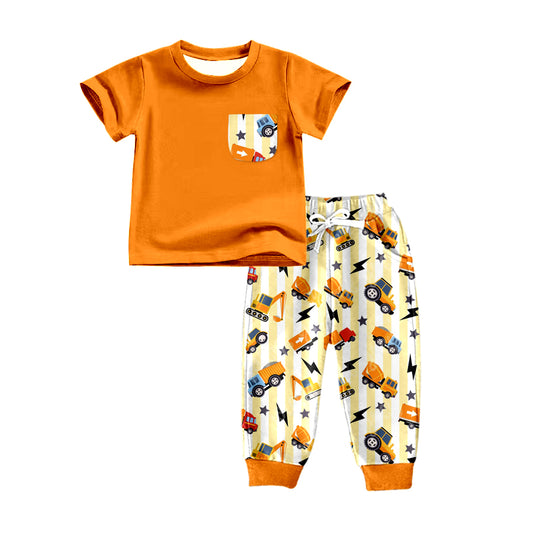 Baby Boys Pocket Shirt Construction Pants Clothes Sets preorder(moq 5)