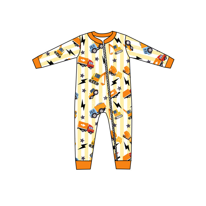 Baby Kids Construction Long Sleeve Zip Rompers preorder(moq 5)