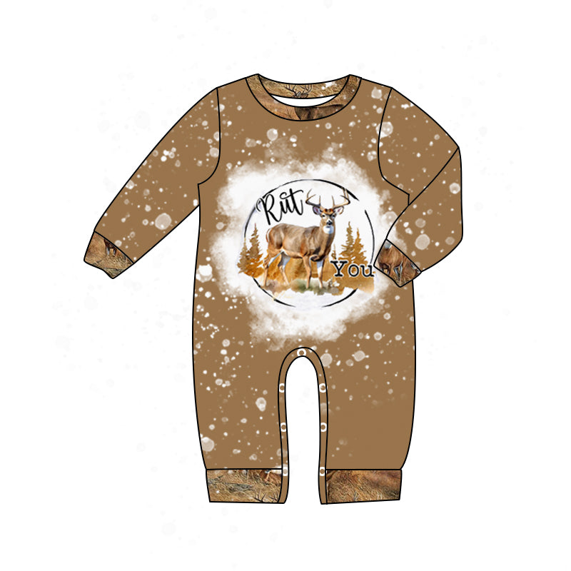 Baby Boys Camo Hunting Deer Rompers preorder(moq 5)