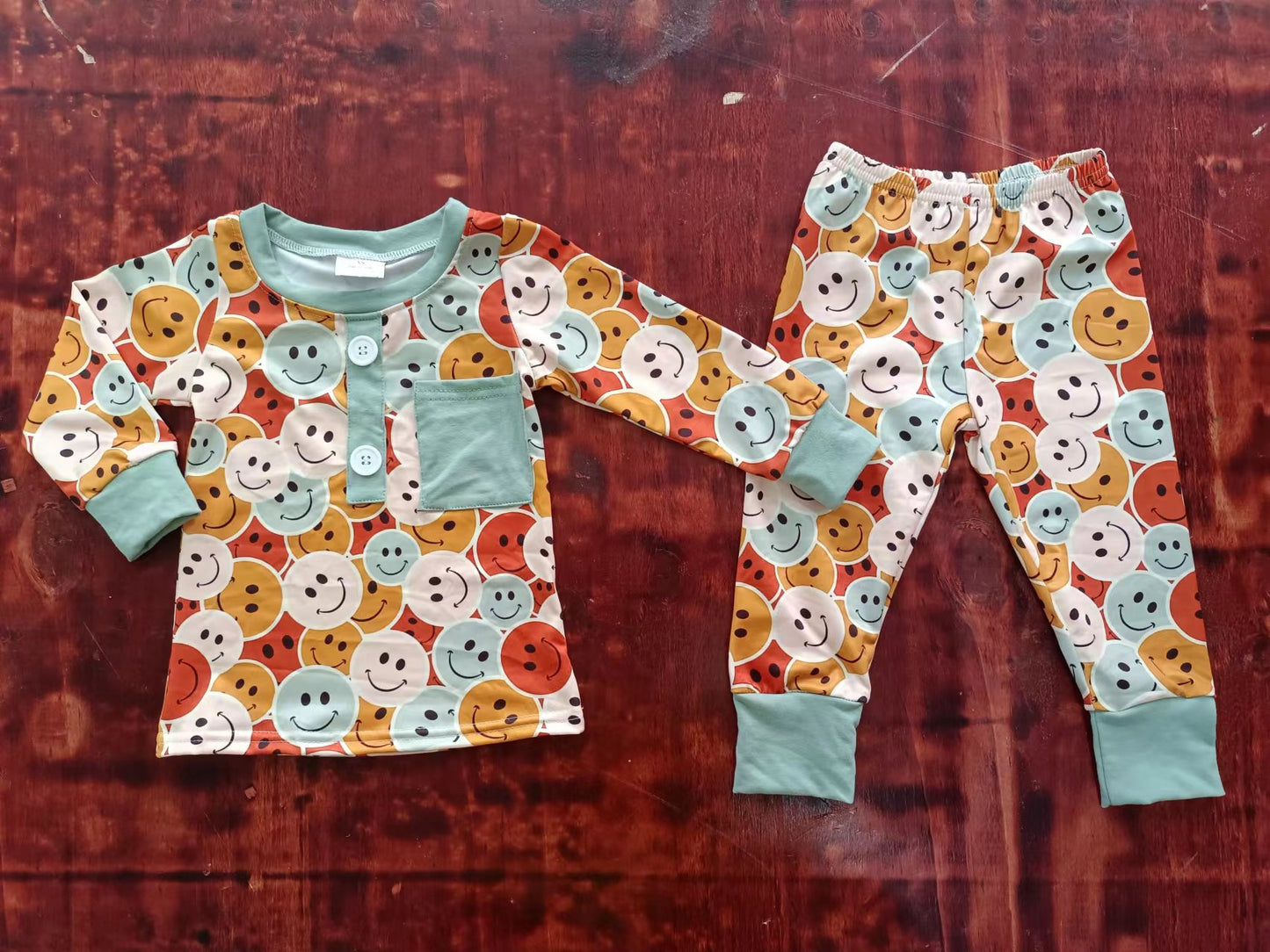 Baby Boys Face Pocket Pajamas Clothes Sets preorder(moq 5)