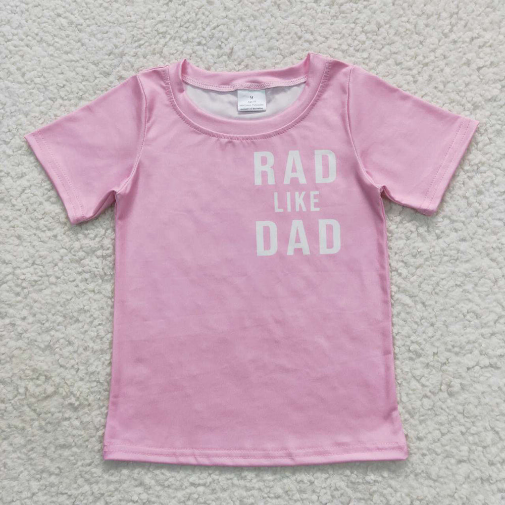 Baby Girls Pink Checkered Short Sleeve Tee Shirt Tops