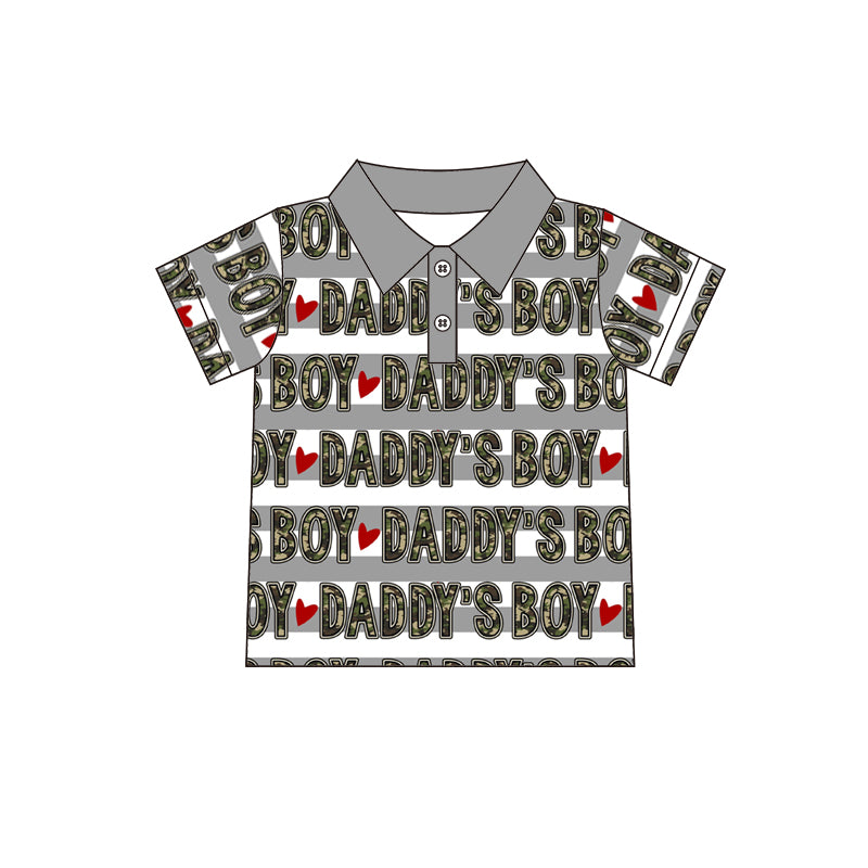 Baby Boys Daddy's Boy Short Sleeve Tee Shirts preorder(moq 5)