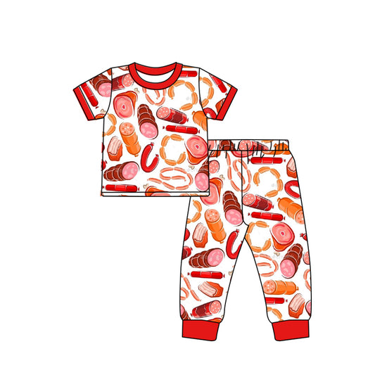 Baby Boys Ham Sausage Ruffle Pants Pajamas Sets preorder(moq 5)