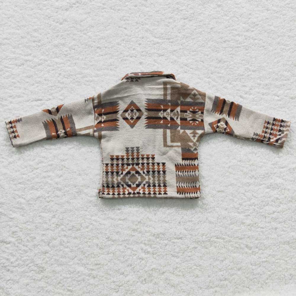 Baby Kids Western Aztec Brown Jackets Cardigans