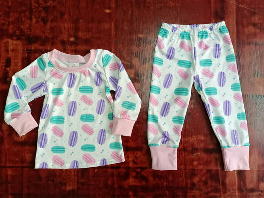 Baby Girls Pink Cake Top Pants Pajamas Clothes Sets preorder(MOQ 5)
