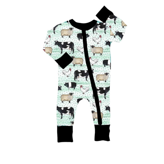 Baby Kids Farm Zip Rompers preorder(moq 5)